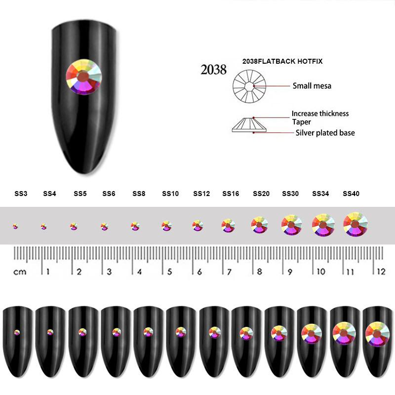 Large Bag Of Flat-Bottomed Diamonds, Nail Art, Flat-Bottomed Diamond Jewelry, Nail Art Jewelry 14,400 High-Quality Glass Rhinestones.