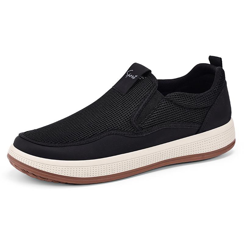 Shoes Men's casual shoes are breathable and non-smelly, one-pedal mesh shoes, father shoes, soft-soled comfortable men's shoes, versatile single shoes