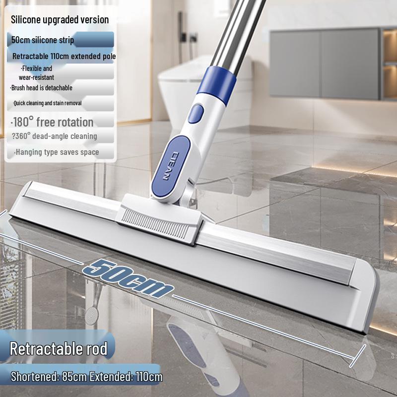 Silicone Magic Broom: Floor Scraper & Household Mop for Bathroom and Restroom
