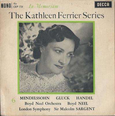 7-inch Plaat KATHLEEN FERRIER MENDELSSOHN GLUC Kathleen Ferrier Serie In Memoria CEP724 DECCA 1962 VK Klassiek Gebruikt