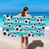 Soccer Themed Quick Dry Beach Towel Lightweight Fade Resistant Durable Microfiber Bath Towel for Beach Pool Sports Travel