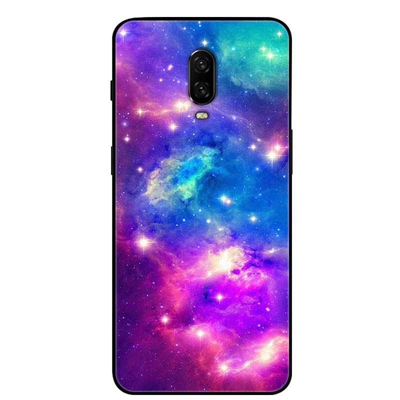 Para Capa One Plus 6 / 6T Animais Pintados Preto TPU Silicone Macio Amortecedor para Oneplus 6T 6 T Capas à Prova de Choque Lobo Legal Bolsa Coque