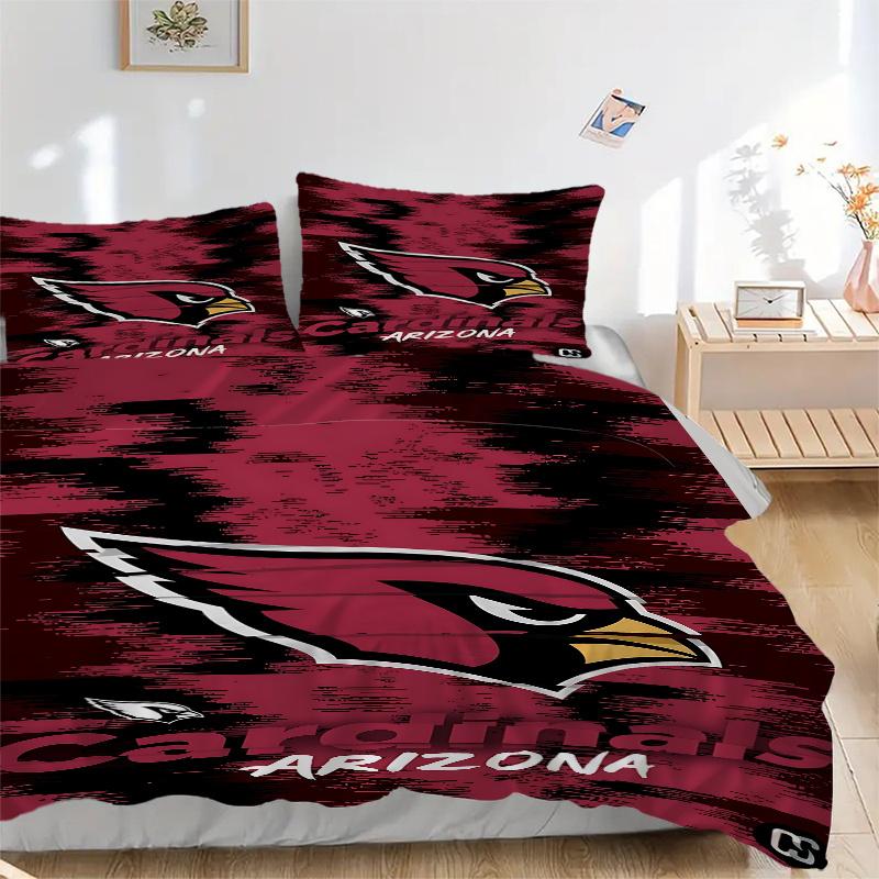 3pcs Arizona Cardinals NFL Team Logo Home Bedding Set-Universal Three-Piece Set Suitable for Bedroom, Guest Room, Living Room, Hotel-Perfect 135x200cm