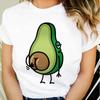 Tričko Lady Cartoon Avocado Roztomilý Trend Dámské Tričko Módní Potisk Tričko Oblečení Topy 90S Kawaii Grafika Dámské tričko