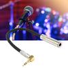Audio Cable 90 Degree Right Angle High Fidelity 0.2m 3.5mm To 6.5mm/6.35mm AUX Extension Cord for Microphone