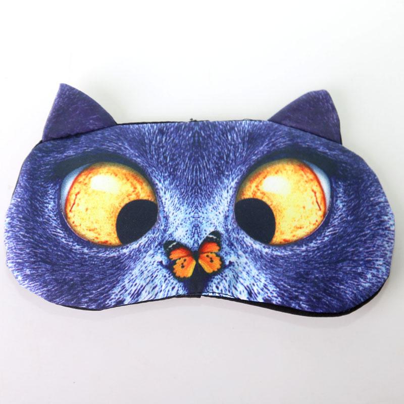 Cute Cat Dog Sleep Mask Natural Sleeping Eye Shade Cover Eye Mask Soft Blindfold Eye Patch Sleep Eyeshade Eye Cover