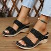 Women's Floral Wedge Heel Slide Slippers, Breathable Soft Construction Delivers Steady Support and All-day Walking Comfort