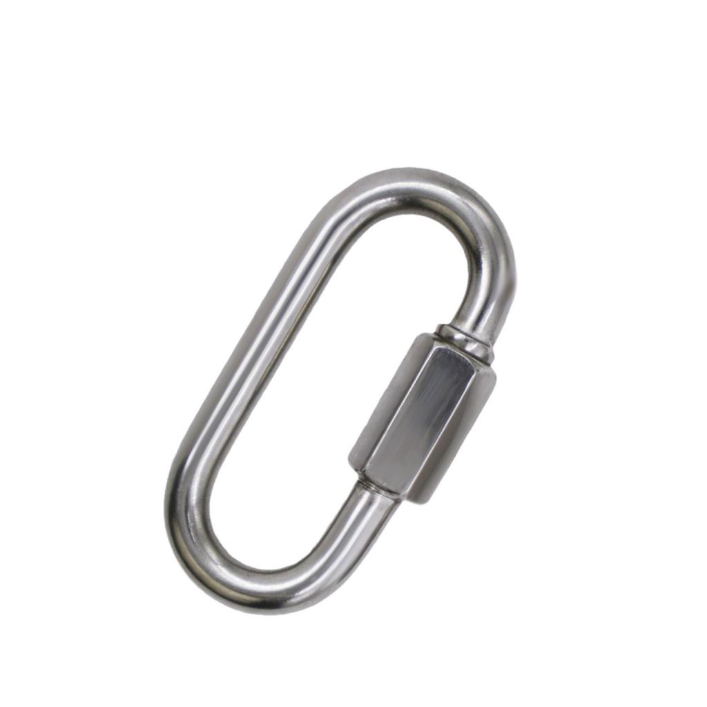 304 Stainless Steel Quick Link Carabiner Marine Safety Buckle for Outdoor Use