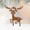 1Pc Christmas Garden Decoration, Wrought Iron Reindeer, Cute and Charming Vintage Deer Gardenndoor and Outdoooration