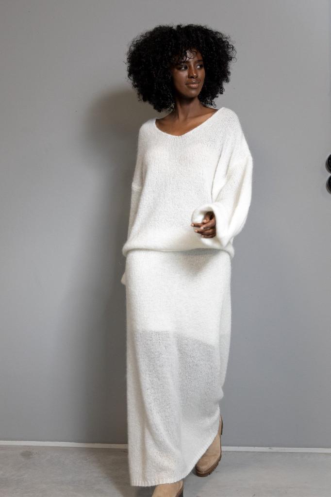 Ecru wool skirt 40/42