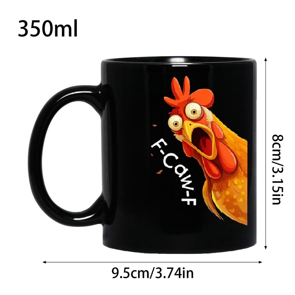 Novelty Coffee Mugs 350ml Chicken Desk Decor Water Coffee Cups Novelty Mugs For Women Birthday Christmas Home Office School Dorm