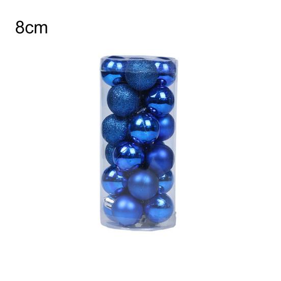 24Pcs/Set Christmas Balls Nordic Style Decorative Hanging Design Seasonal Decorations Christmas Ball Set for Xmas Tree