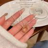 French Metal Light Luxury Lucky Ring Necklace Women's Light Luxury Niche Design Collarbone Chain Accessories