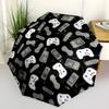 Colorful Game Controllers Folding Umbrella Auto-Open Design 8 Iron Ribs Plastic Handle Foldable Sunshade Perfect Christmas Gifts