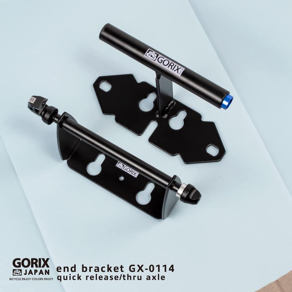 GORIX Rear End Bracket for Fork Mounting Bike 142mm Rear End Bracket Holder Stand [Road Bike, MTB, Keyhole, Transport] 12mm/15mm Thru-Axle, Width,