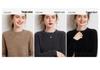 Women's Cashmere Round Neck Solid Color Breathable Knit Pullover Sweater