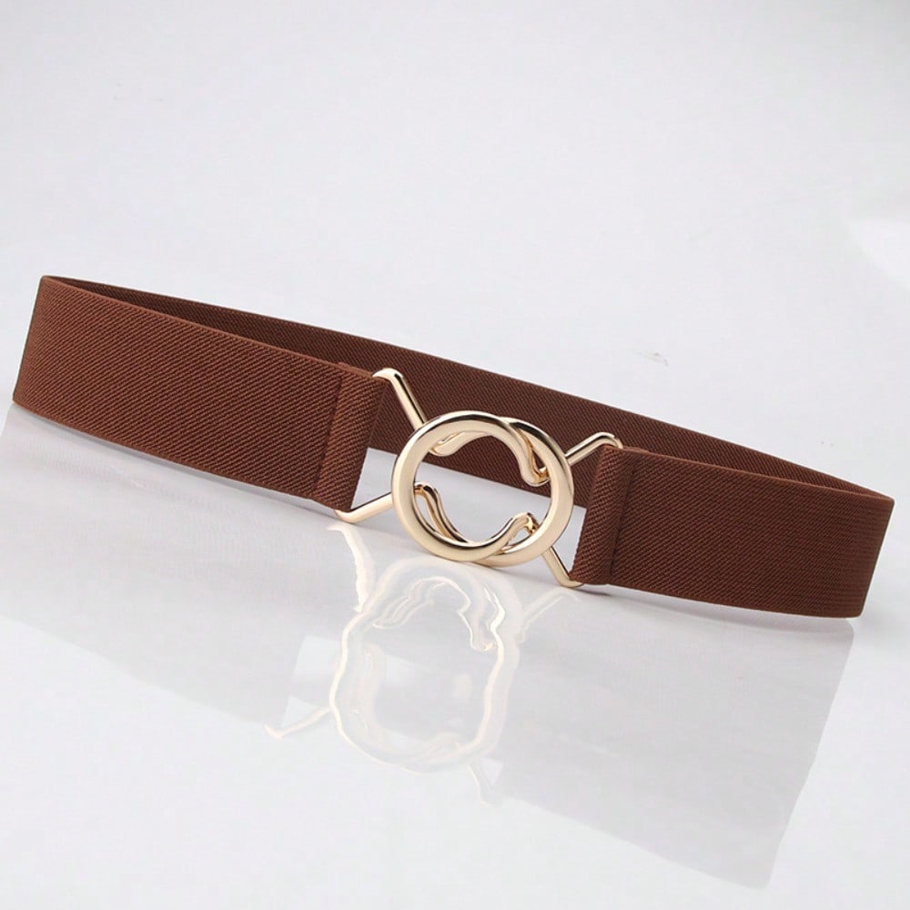 Simple Elastic Waist Seal Women's Dress Slim-fitting Belt Ring Buckle Waist Seal