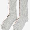 Zwischen A und B WOLL PICOT SOCKen_ELFENBEIN, HELLGRAU, BLAU, BRAUN