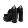 Mote Dobbel Vanntett Plattform Tykk Hæl Mary Jane Høyhælte Sko Mote Firkantet Tå Dyp Utskjæring Pendler Damesko