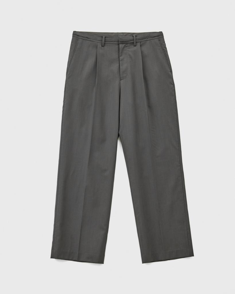 YOUTH Fine Wool Waist Line Pants - Khaki Gray