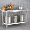 Double-Layer Stainless Steel Kitchen Workbench and Prep Table