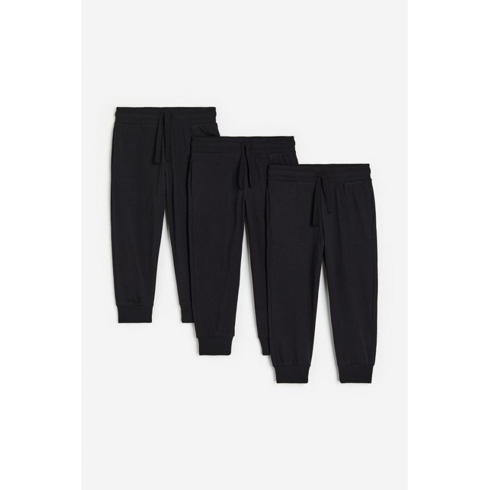 

Комплект из 3 шт. брюк-джоггеров HM, черный
