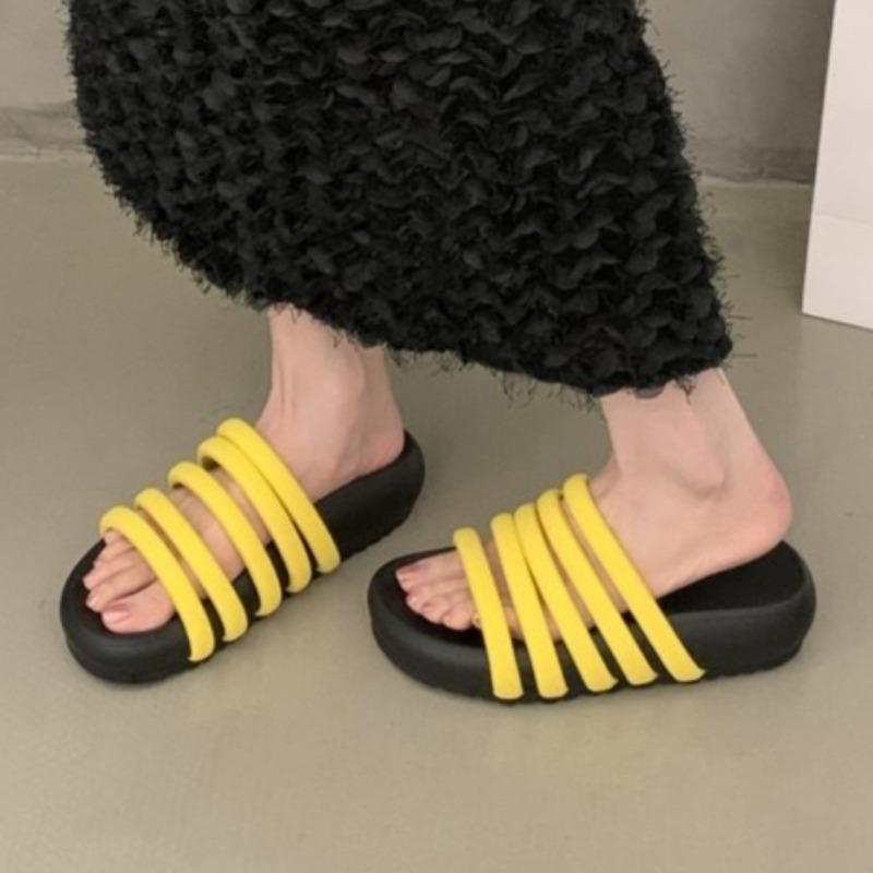 Fashion Platform Women Slippers Designer Flats Shoes Casual Slingback Sandals Summer Fashion Flip Flops 2025 New Beach Zapatillas Mujer