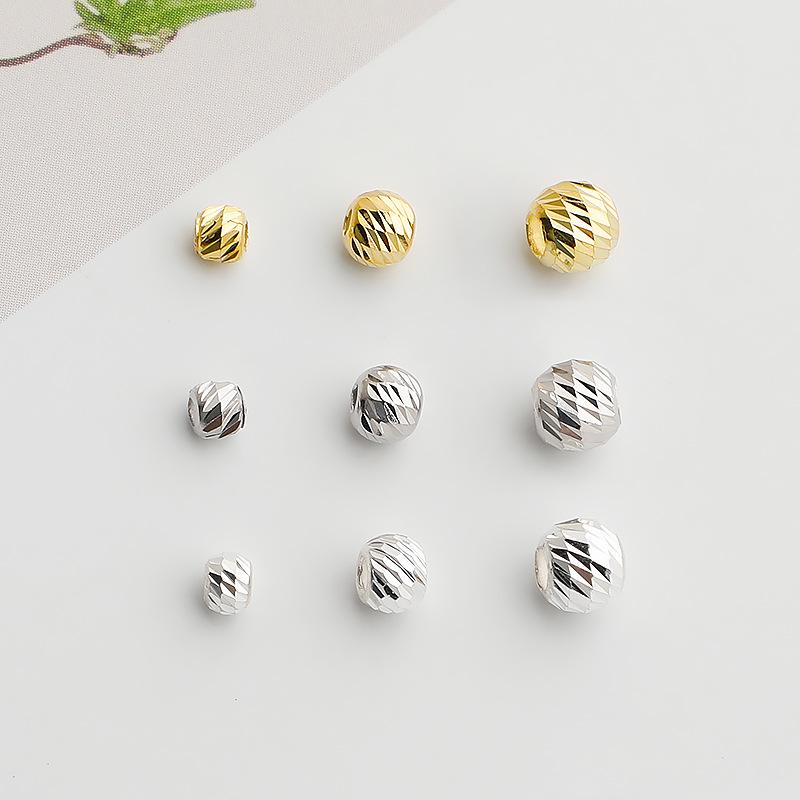 S925 Sterlingsilber Köper Spacer Perlen für DIY Armband- & Halsketten-Schmuck