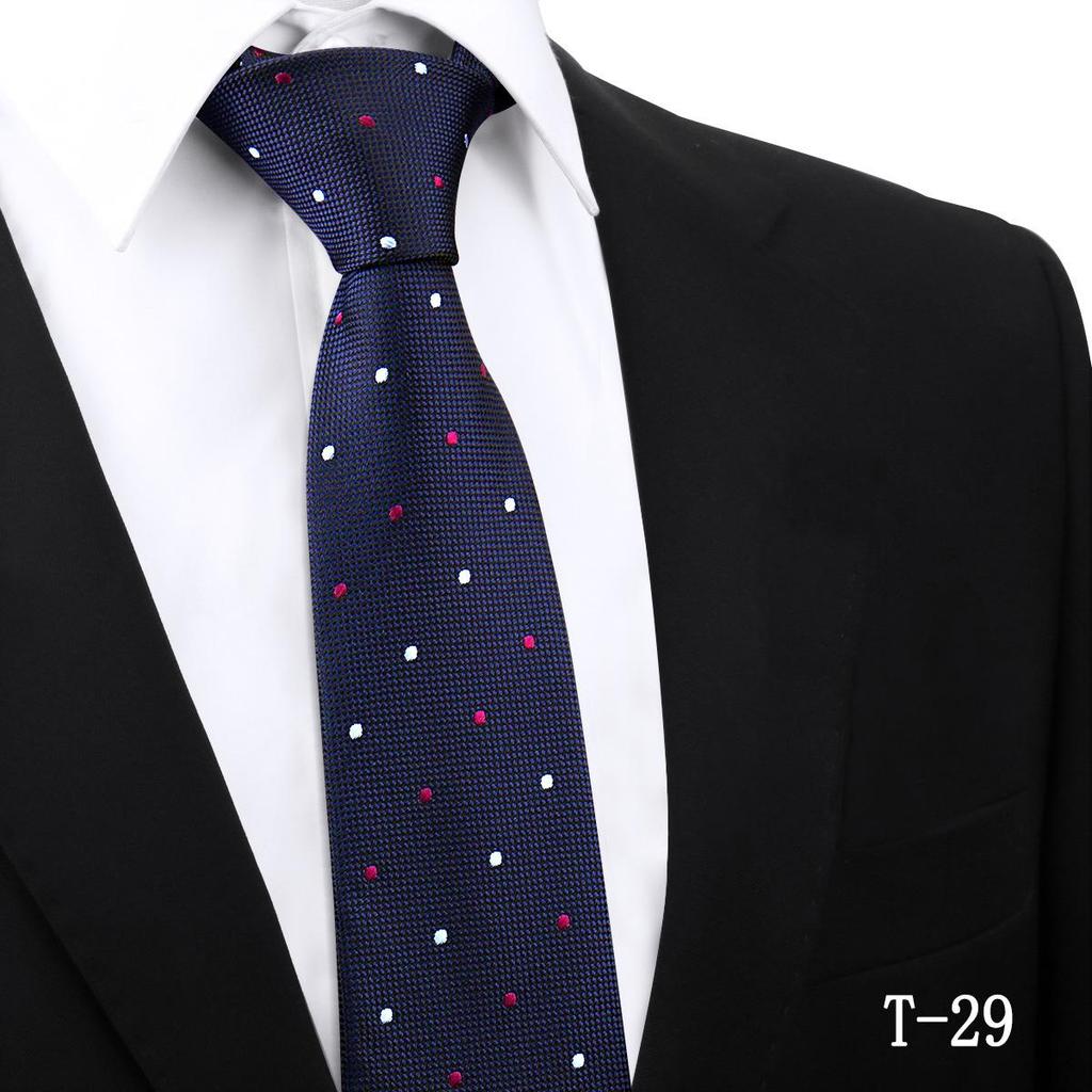 Handmade Paisley Stripe Jacquard Polyester Tie, 7.5cm