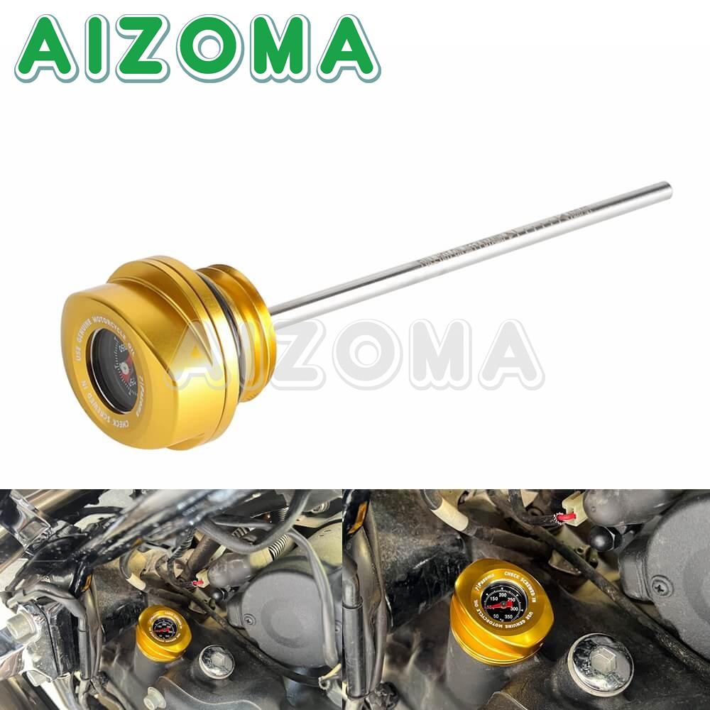 Motorcycle Oil Dipstick With Temperature Gauge For Harley Touring Milwaukee Eight M8 2017-2024 FLHR Oil Temperature Dipstick