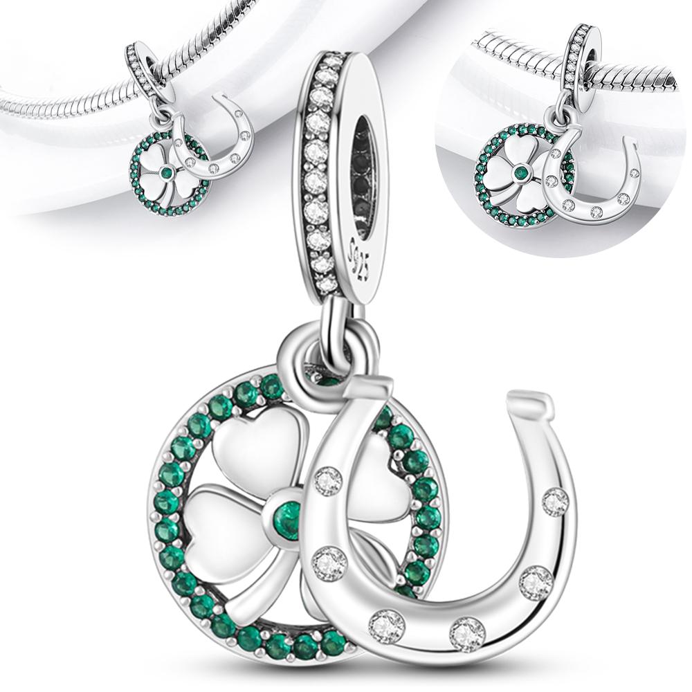 Cactus Avocado Pendant Diy Green Series Tree Charm Copper Beads Fit Original Bangle Charms Bracelet Women Jewelry