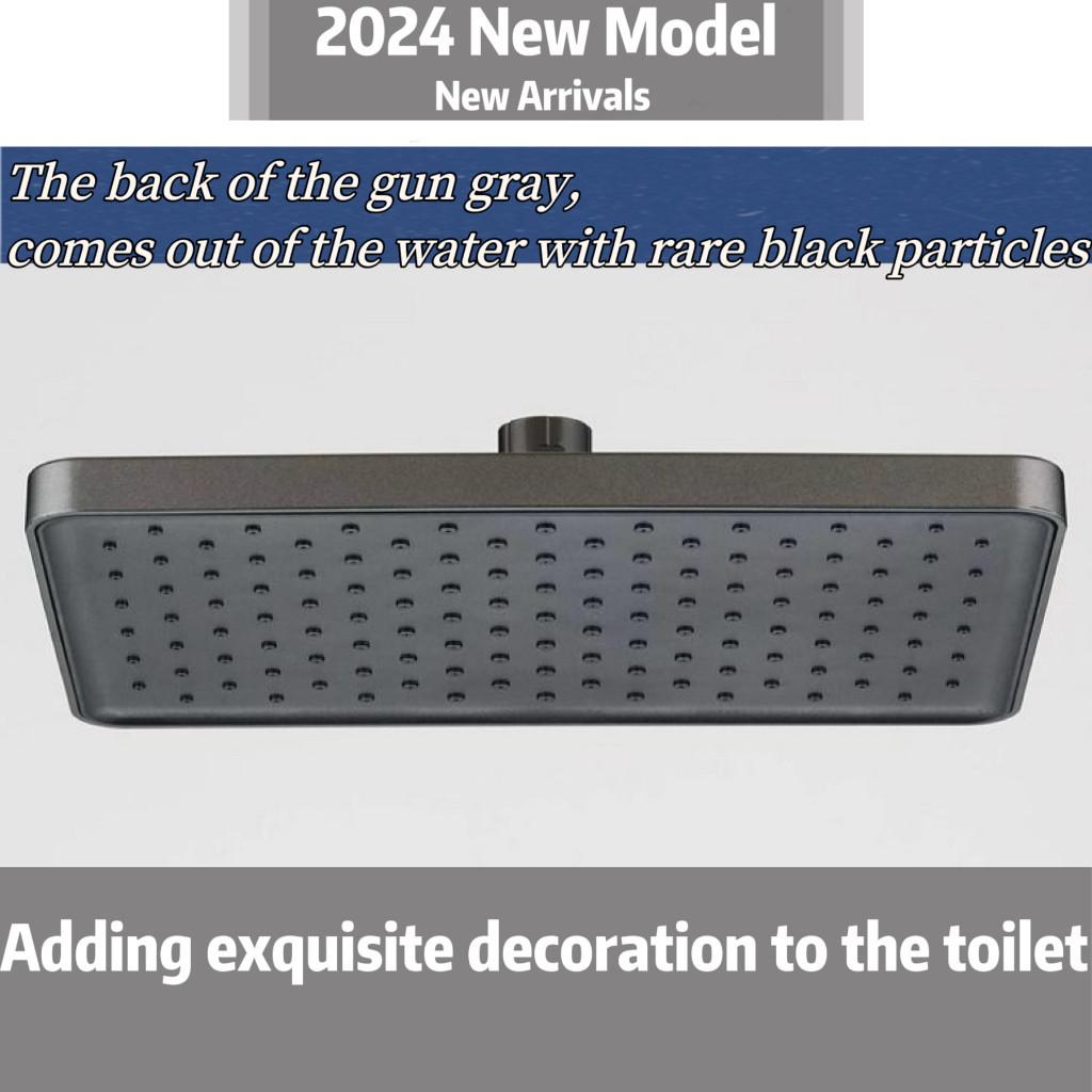 Bathroom Stainless Steel Water Heater Wall-mounted High-pressure Shower System Four-in-one Square Piano Key Shower Set