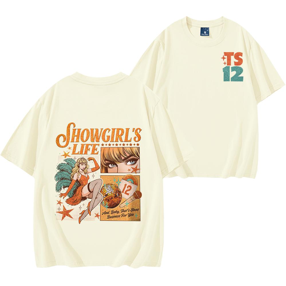 Showgirls Life T Shirt In My Showgirl Era T-Shirt New Album 2025 Shirt Country Music Fan Gift Men Women Streetwear Hip Hop Tops