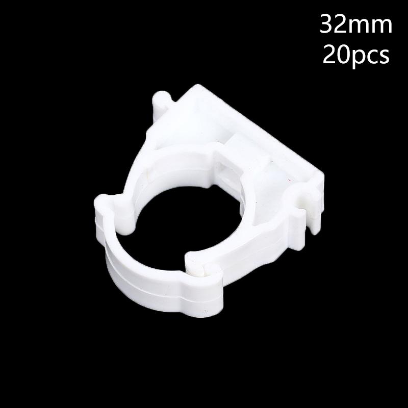

20 Pcs Plastic Ppr Clamp Holder For Water Pipe Tube Fittings With Cover Diameter 16Mm 20Mm 25Mm 32Mm