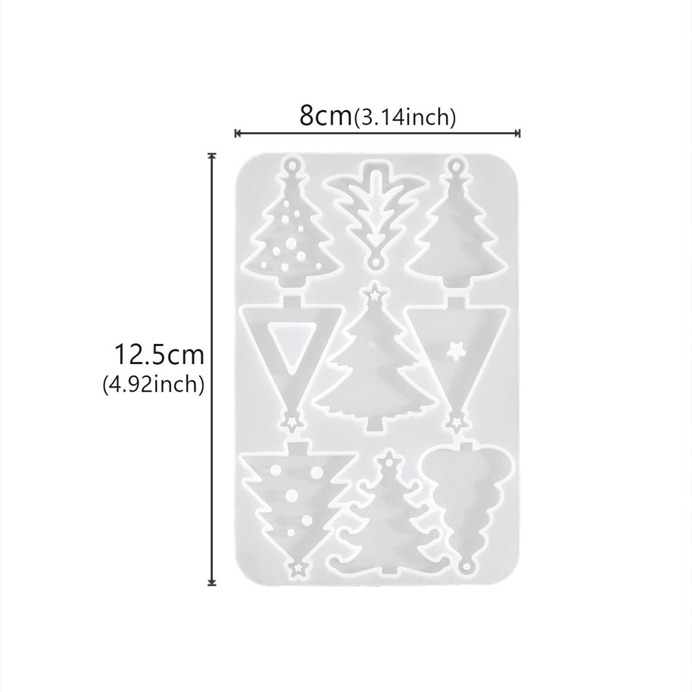 Christmas Elk Earring Pendant Crystal Epoxy Silicone Mold DIY Snowman Bell Shape Pendant Mold For Jewelry Making Craft Keychain