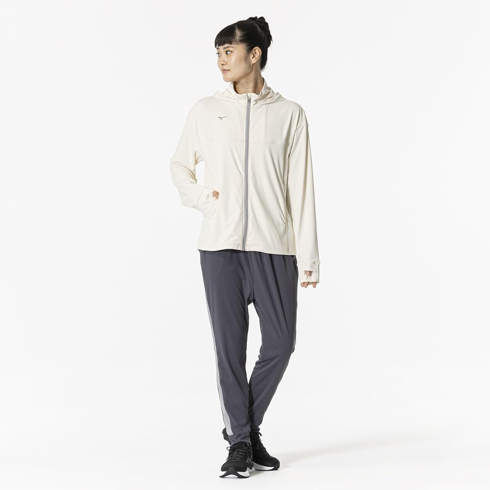 Stretch Smooth Training UPF Size L Women's Hoodie, 50+, 32MCB300, Off-White,