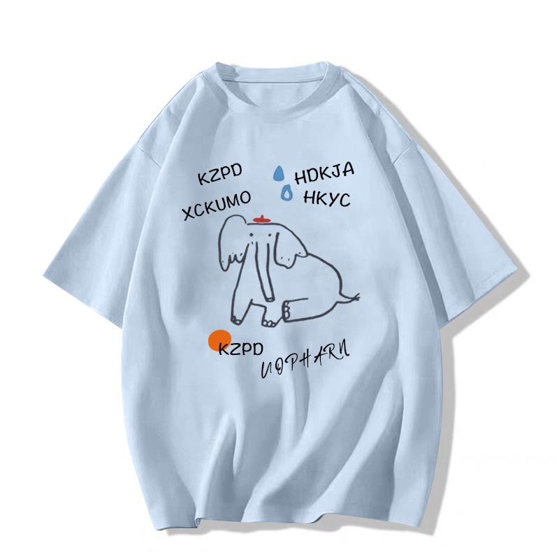 Women's 2025 Cartoon Print Heavyweight Short Sleeve T-Shirt