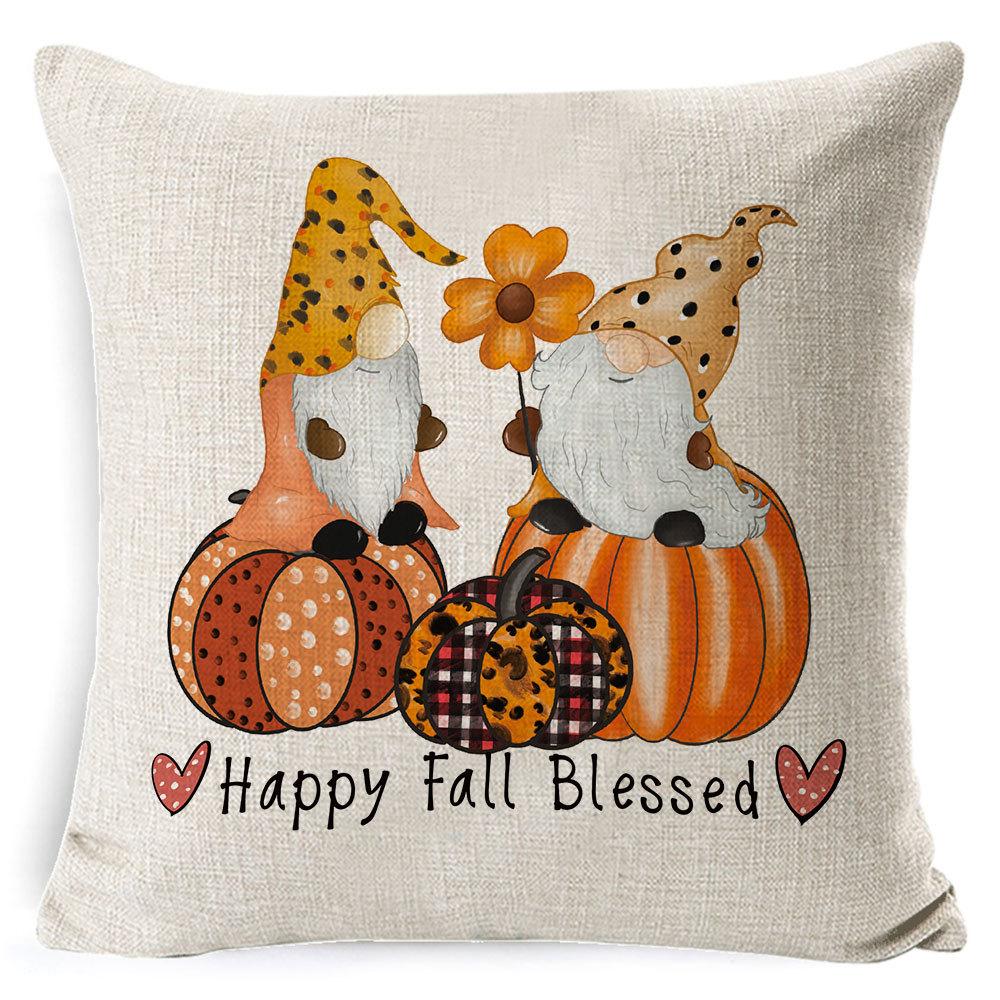 Home Furnishings Christmas Pillow Cover Nordic Plaid Linen Cushion Cover Sofa Cushion Cover