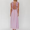 European and American Cross-border New Purple Backless Ruffled Spaghetti Strap Dress for Women, Summer Elegant A-line Long Skirt