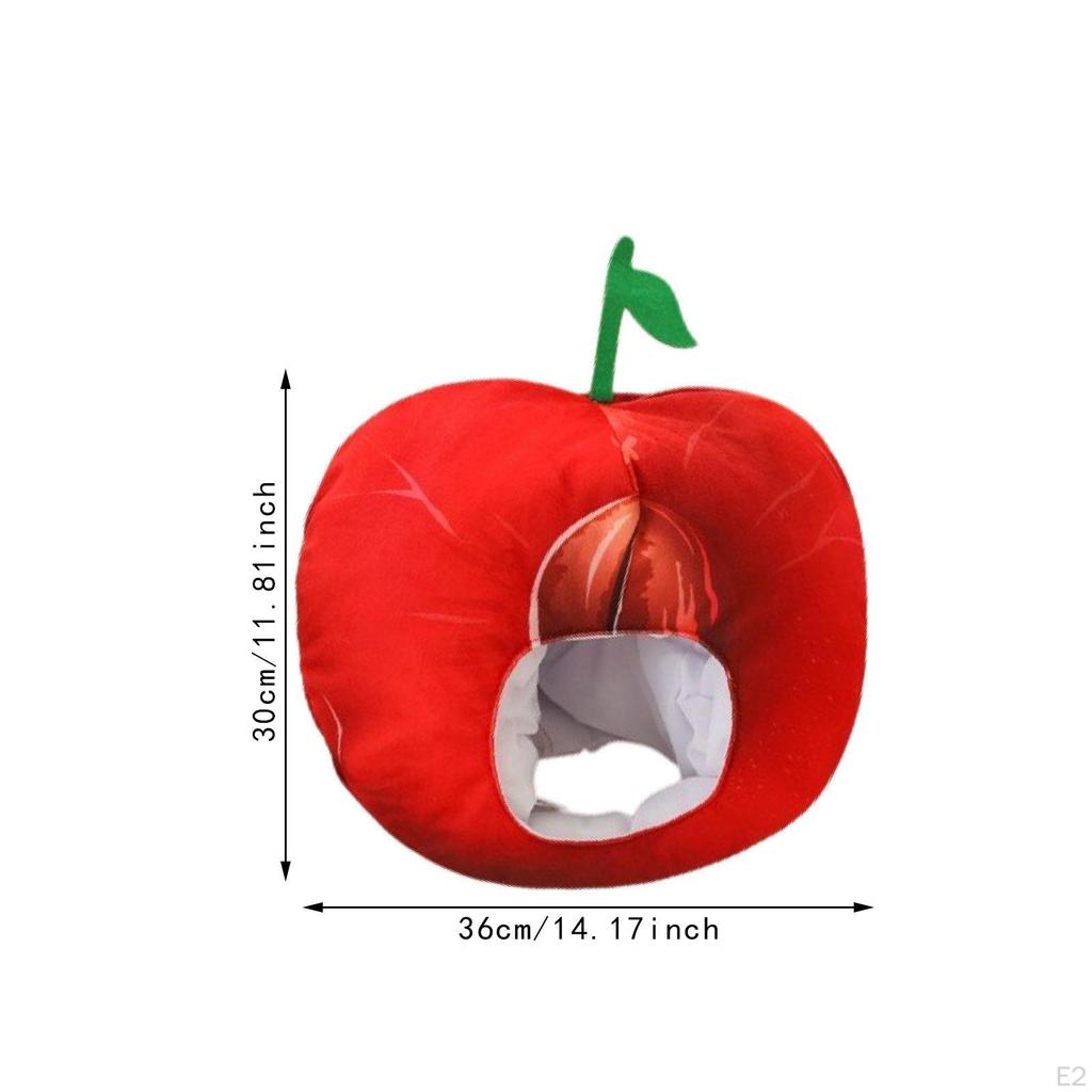 Plush Fruit Headgear Toy Head Cover for Cosplay Stage Performance Holiday