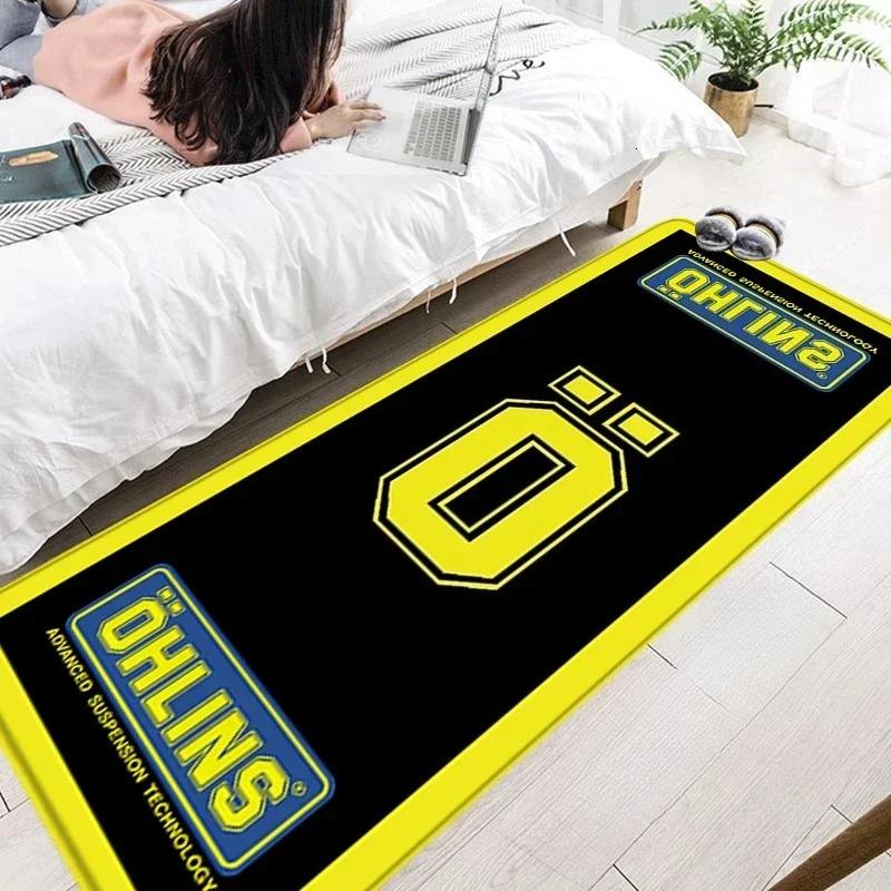 Modern Motorcycle Flannel Carpets Balcony Corridor and Porch Carpets Bedroom Bed Blankets Home Decoration Rugs for Bedroom Rug