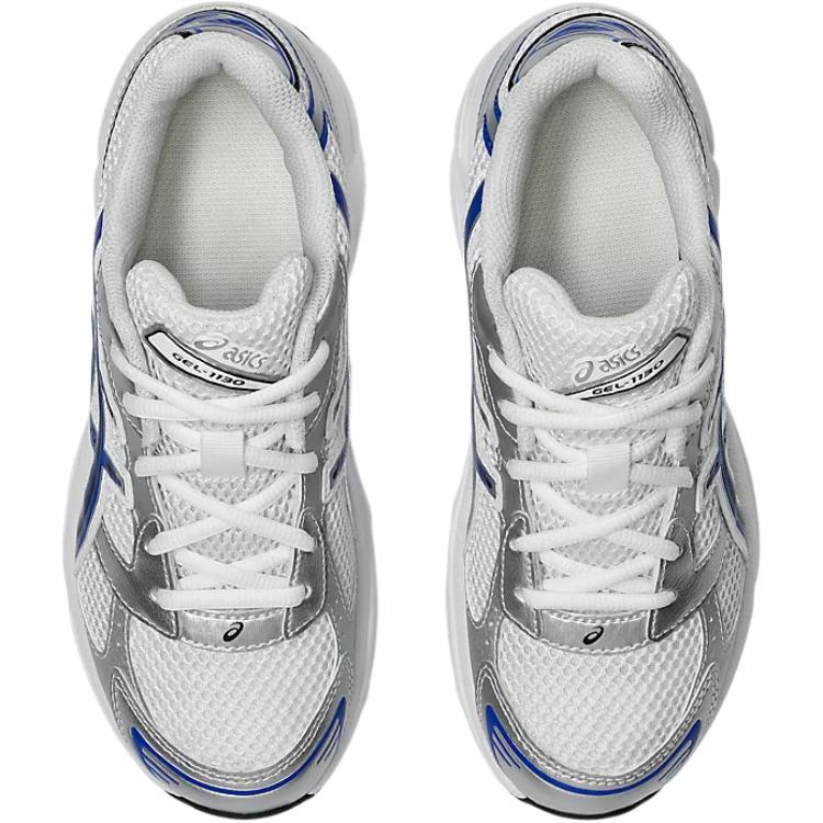Asics Gel 1130 Ammortizzazione Resistente all'Abrasione Basse Scarpe da Corsa per Bambini Bianco Blu Adolescenti 1204A169-102