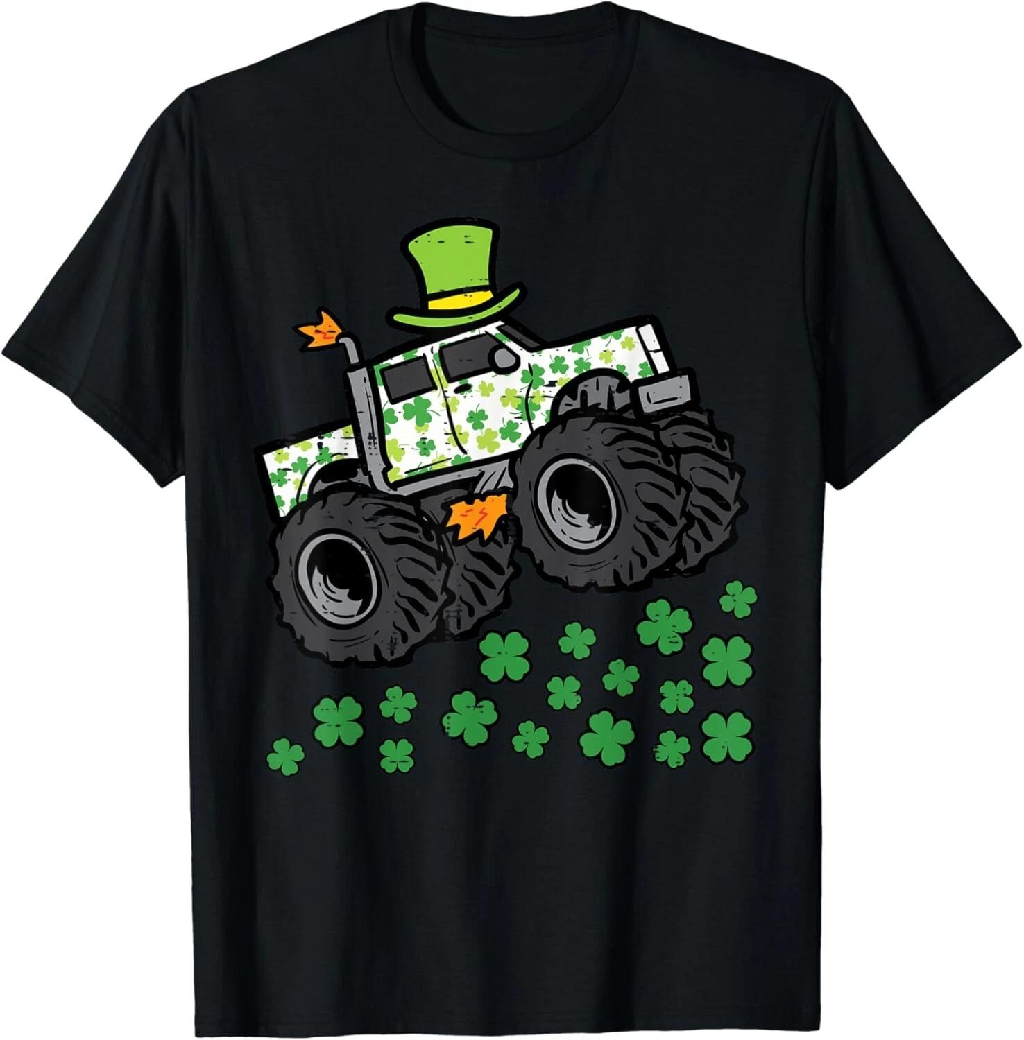 St Patricks Day Lucky Monster Truck Saint Pattys Toddler Boy Gift Unisex T-Shirt 3XL