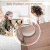 10Pcs Pre-Taped Adhesive Furniture Corner Guard Easy-to-Peel Tab Edges Safety Bumpers  Dining Table
