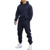 Herren Casual Sport Einfarbig Kapuzenpullover Pullover, Langarm Hosen Set
