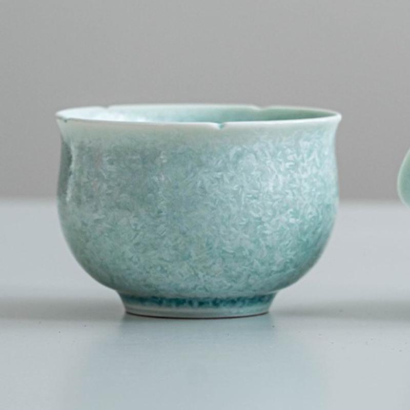 Crystal Glaze Teacup Zen Tea Bowl Tea Pair Tea-tasting Fragrance Cup Jianzhan Master Cups Drinkware