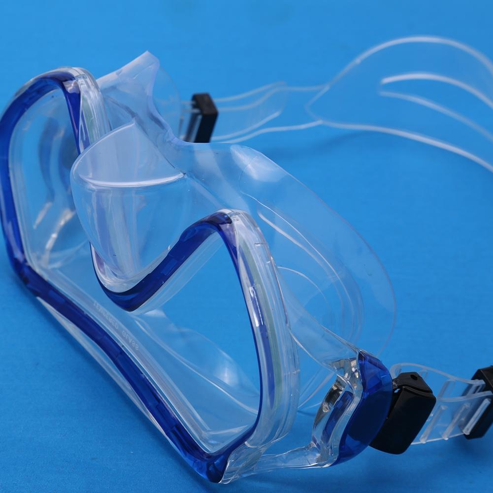 Adult Diving Goggles Snorkeling Swimming   Underwater Swimming Glasses Snorkel (Blue)
