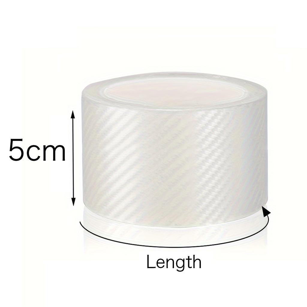 GTIEQ1 Carbon Fiber Car Door Edge Bumper Protector 3D Sticker Tape Wrap Transparent Anti-Scratch Film Vehicle Protect  Waterproof Body