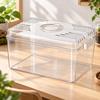 Transparent Animal Container with Ventilated Lid Disinfectable