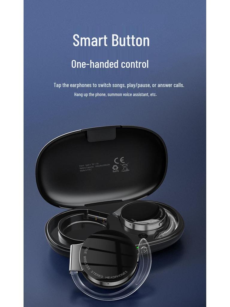 F2 TWS Sports Ear-Hook Bluetooth 5.2 Earphones, Noise Cancelling, Low Latency